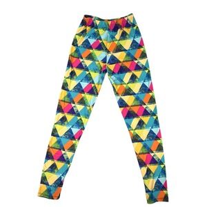 Agnes &‎ Dora Womens Multicolor Bold Geometric Triangle Print Leggings Size S/M